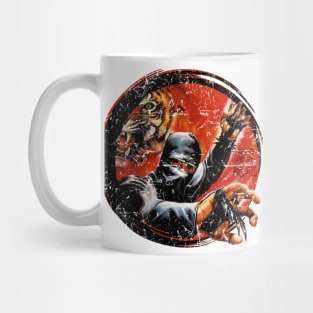 Tiger Ninja Strike Kung Fu Vintage Mug